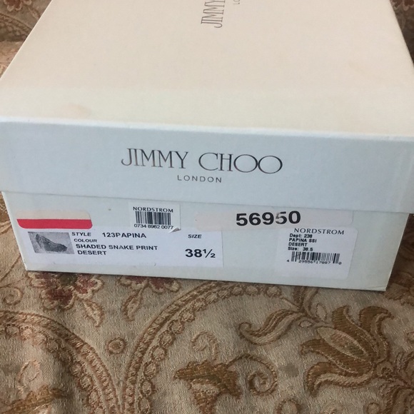 Jimmy Choo Snake Cork Wedge,8.5 - Picture 10 of 11